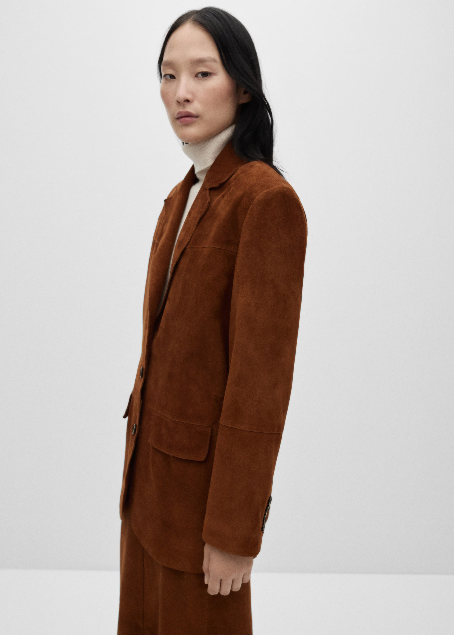 100% suede skirt with slit - Women | MANGO United Kingdom | MANGO (UK)