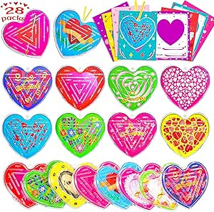 28 Pcs Valentines Day Gifts Cards for Kids, Heart Maze Puzzles Party Favors Valentine Day Exchang... | Amazon (US)