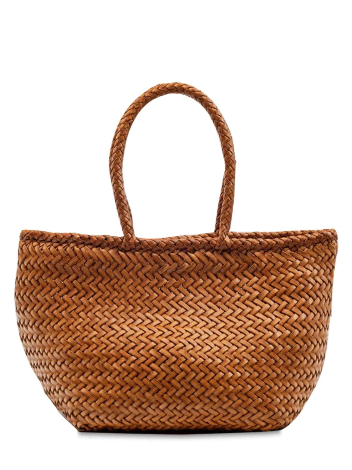 Dragon Diffusion - Grace small woven leather basket bag - British Tan | Luisaviaroma | Luisaviaroma