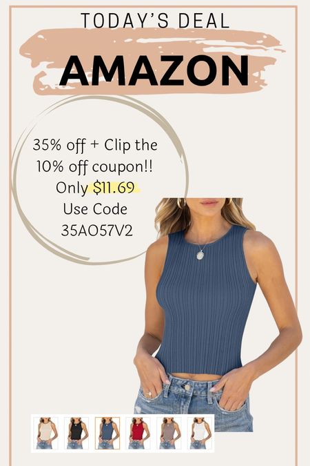 Tank tops on sale with Amazon promo code deal! 

#LTKSaleAlert #LTKFindsUnder50