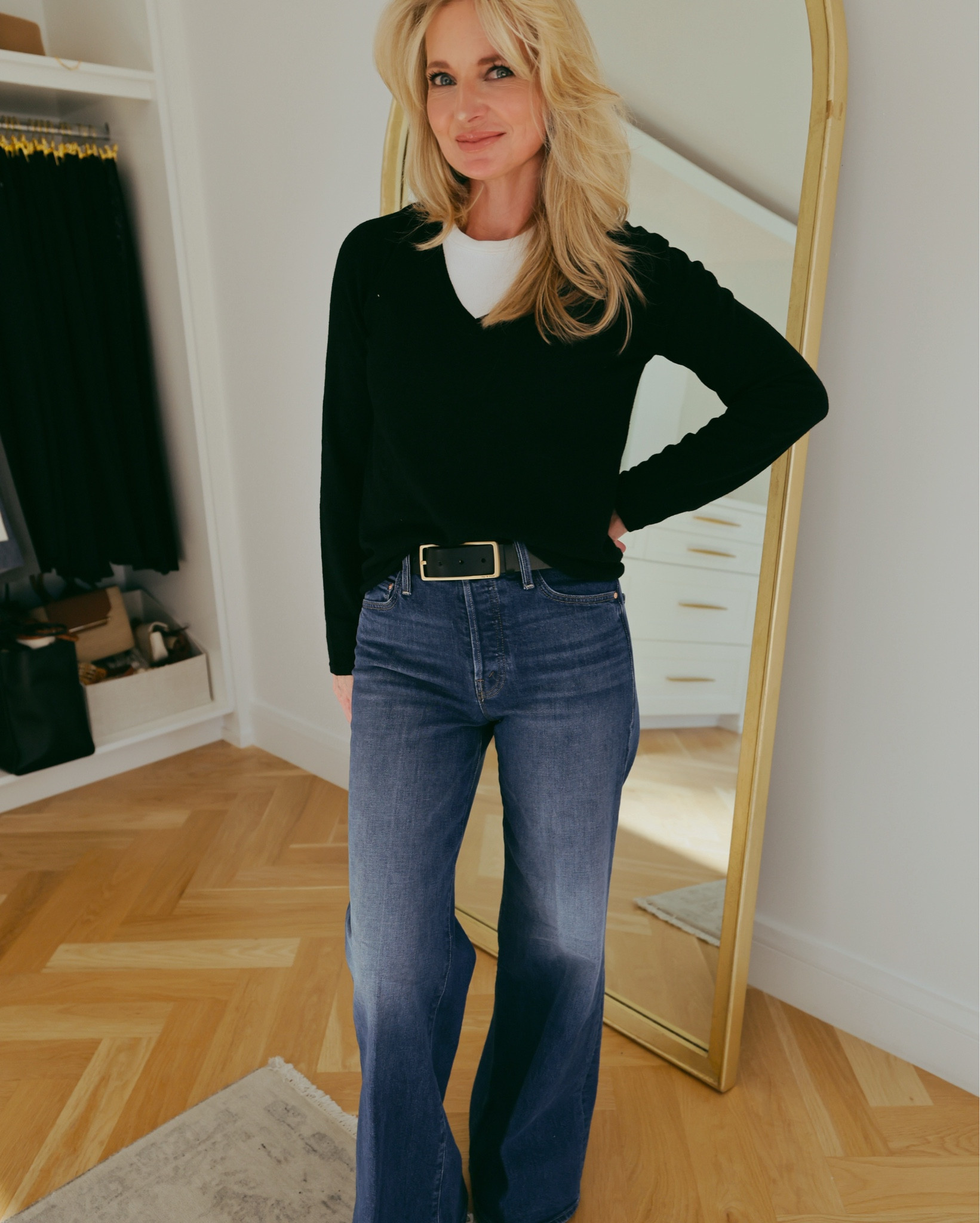 Wide leg jeans that I love and want to wear all the time! 

#LTKOver40 #LTKSeasonal #LTKootd