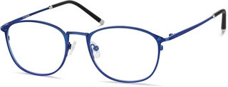 Zenni Round Glasses Electric Blue Stainless Steel Full Rim Frame | Zenni Optical (US & CA)