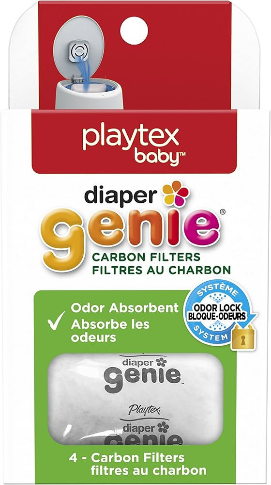 Diaper Genie Playtex Carbon Filter Refill Tray for Diaper Pails, 4 Count | Amazon (US)
