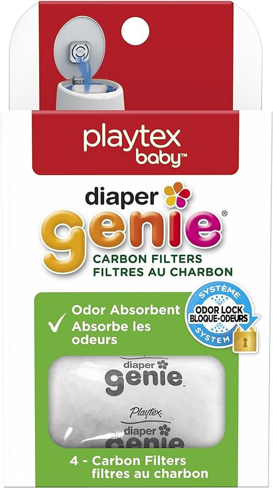 Diaper Genie Playtex Carbon Filter Refill Tray for Diaper Pails, 4 Count | Amazon (US)