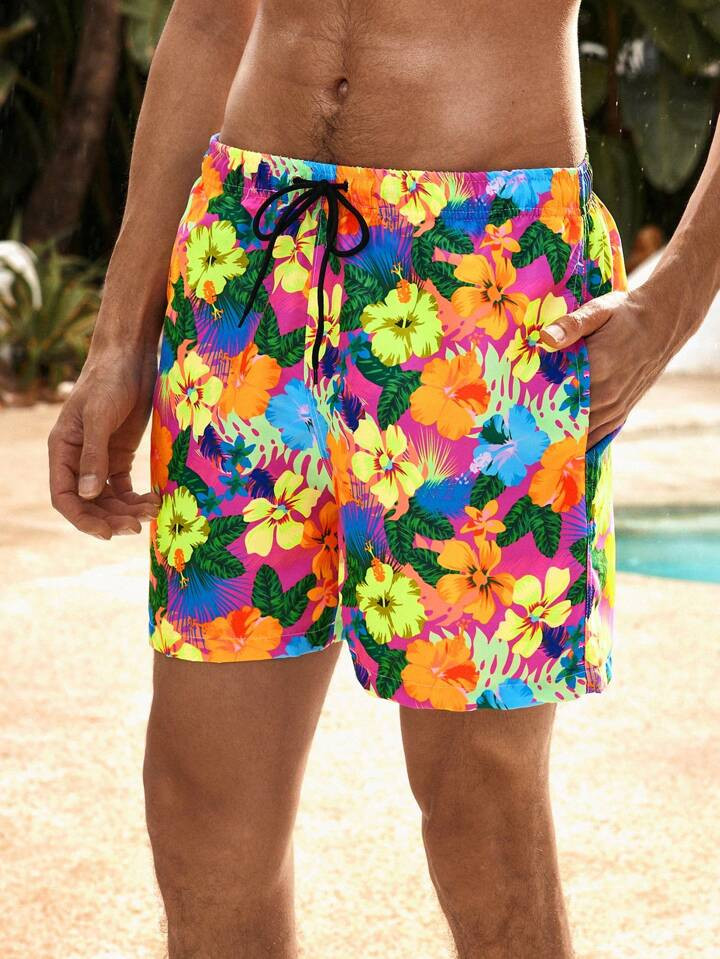 Manfinity VDAYZ Plus Size Men's Casual Simple Summer Beach Shorts | SHEIN