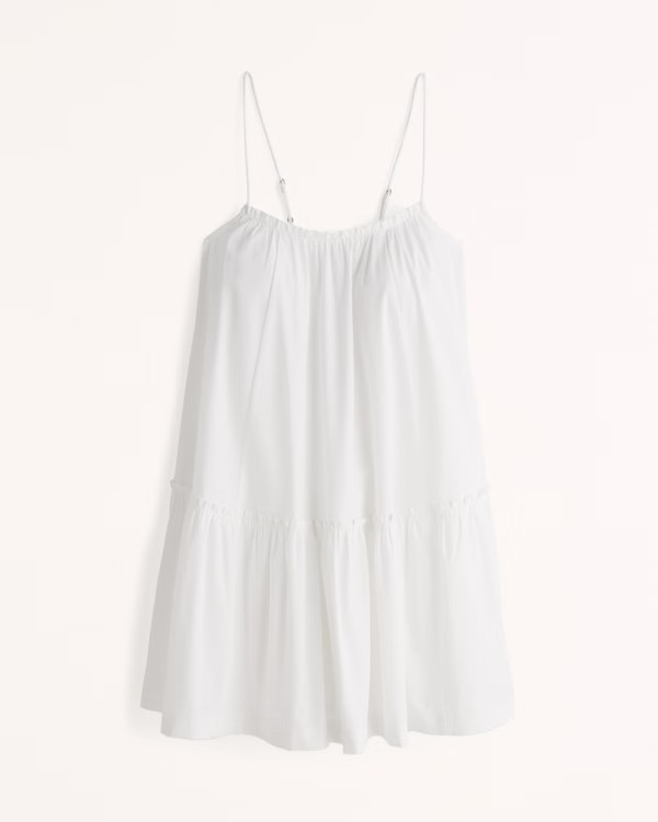 Women's Ruffle Trapeze Mini Dress | Women's Dresses & Jumpsuits | Abercrombie.com | Abercrombie & Fitch (US)