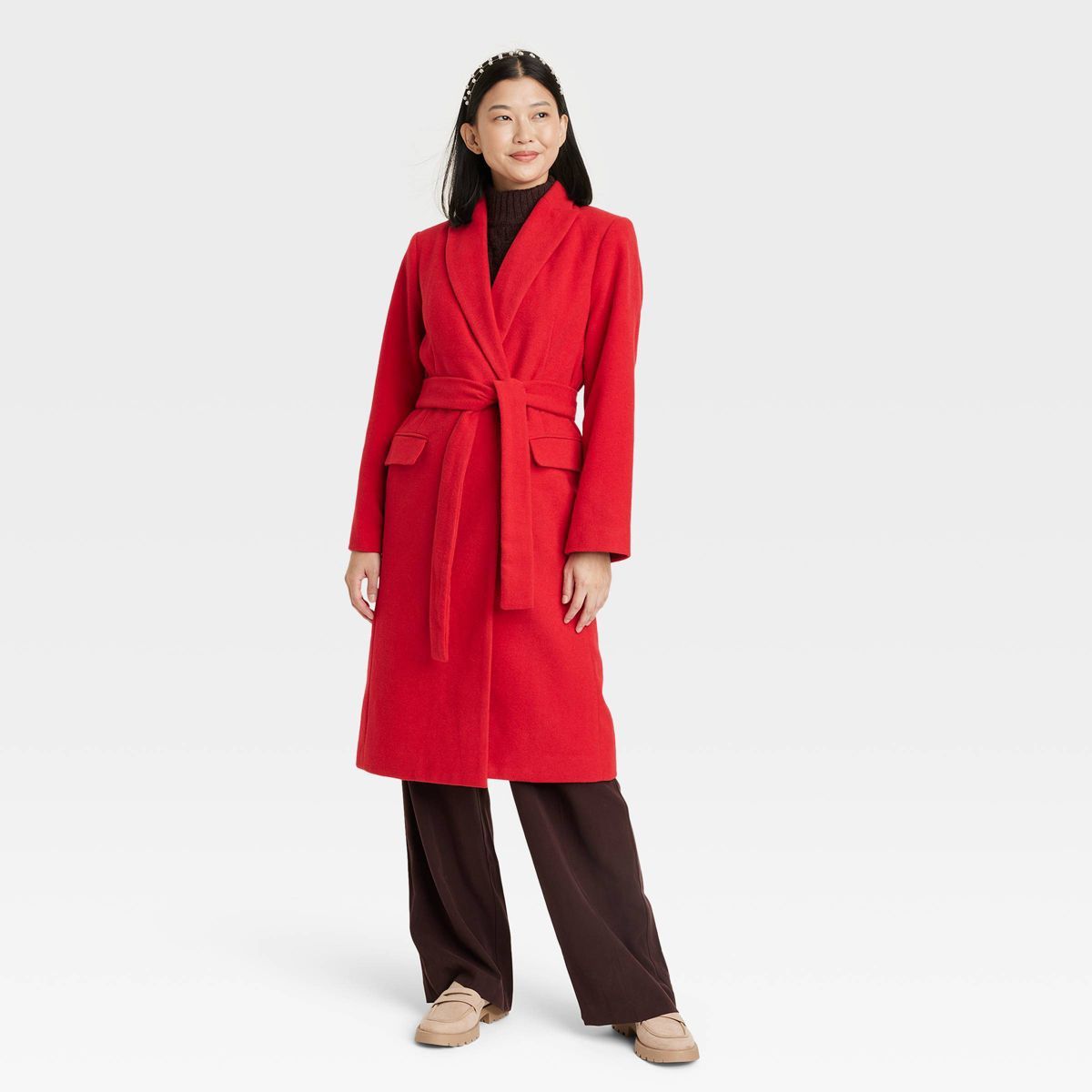 Women's Essential Wool Overcoat Jacket - A New Day™ | Target
