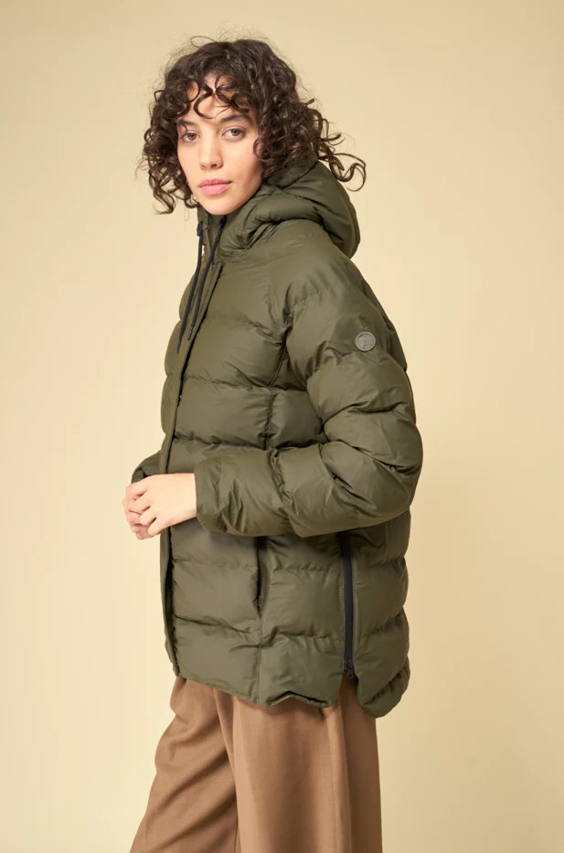 Woman's Puffer Jacket - Aike Olive | Tanta Wear