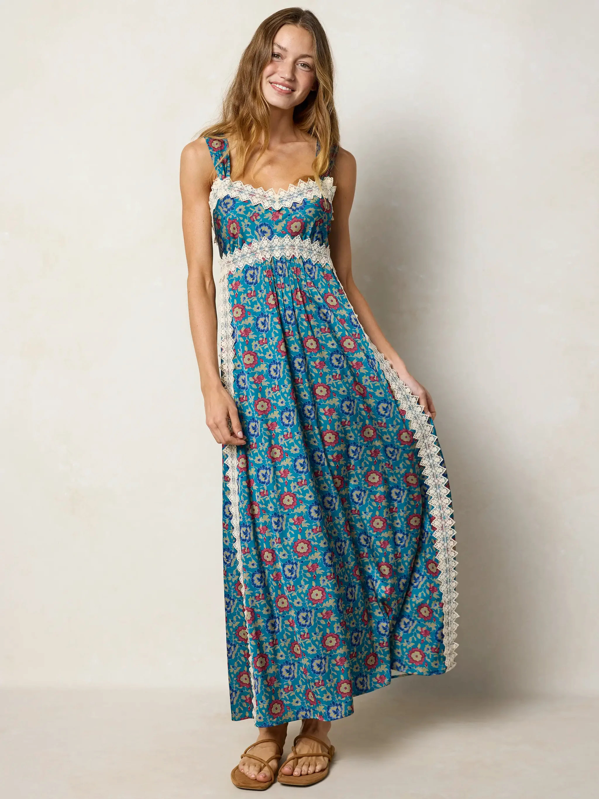 Tennessee Lace Trim Maxi Dress | Natural Life