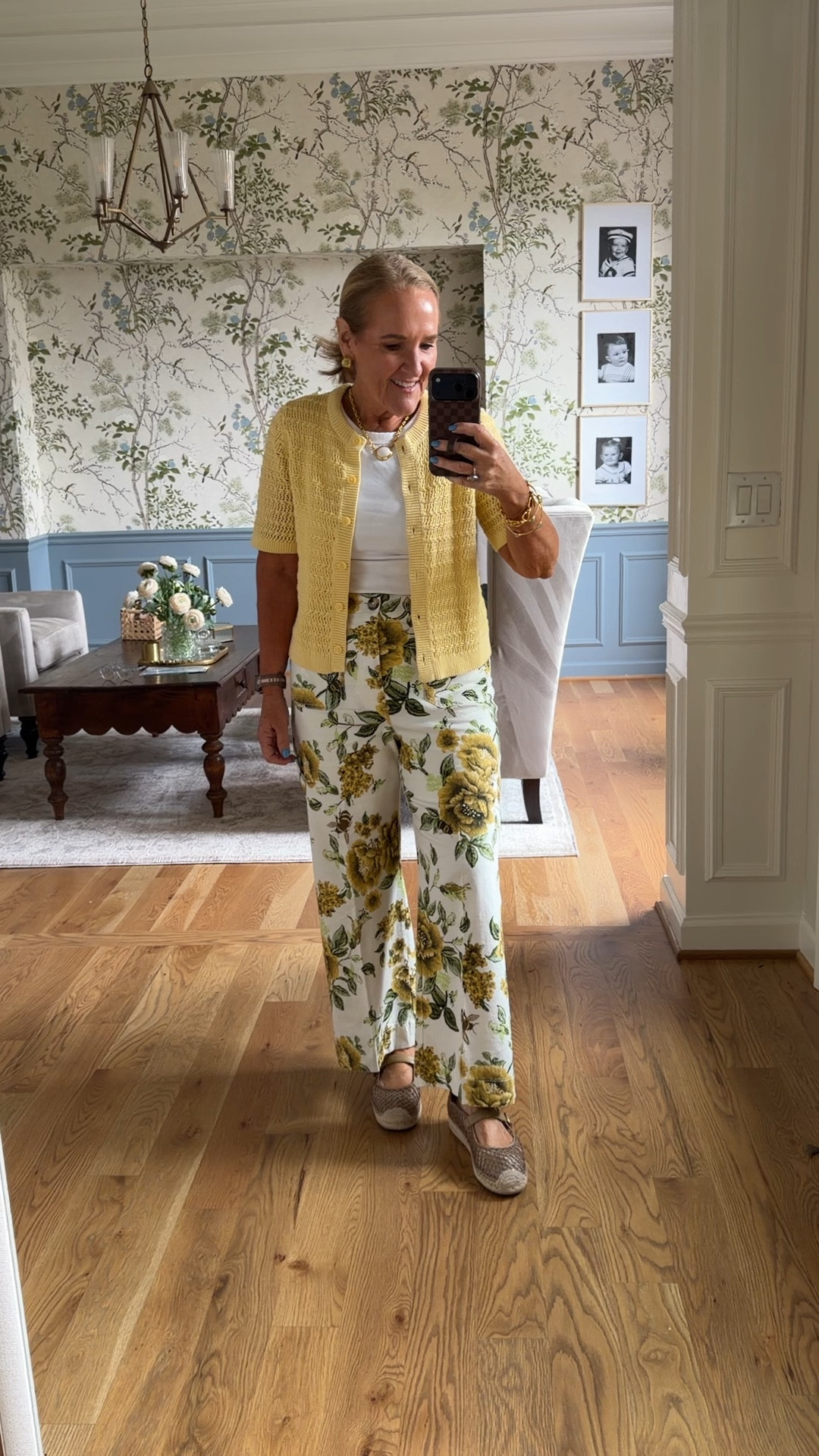 Linen blend Colette pants. Size 29 reg 
Yellow sweater size medium found a similar as this one is getting limited in sizing


#LTKSeasonal #LTKootd #LTKOver40