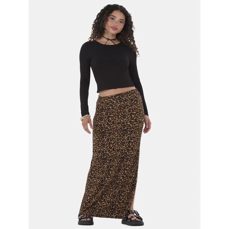 No Boundaries Double Layer Crew Tee, Women's | Walmart (US)