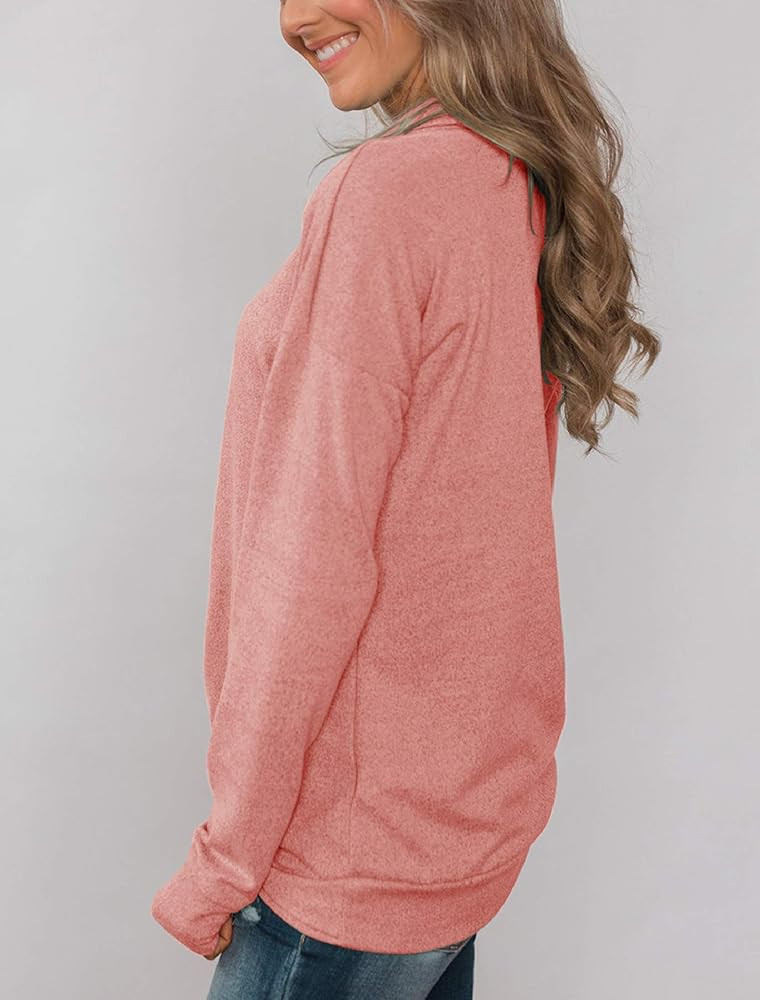 Minthunter Women's Long Sleeve Pullovers Cowl Neck Tunic Shirt Casual Sweatshirt Tops | Amazon (US)