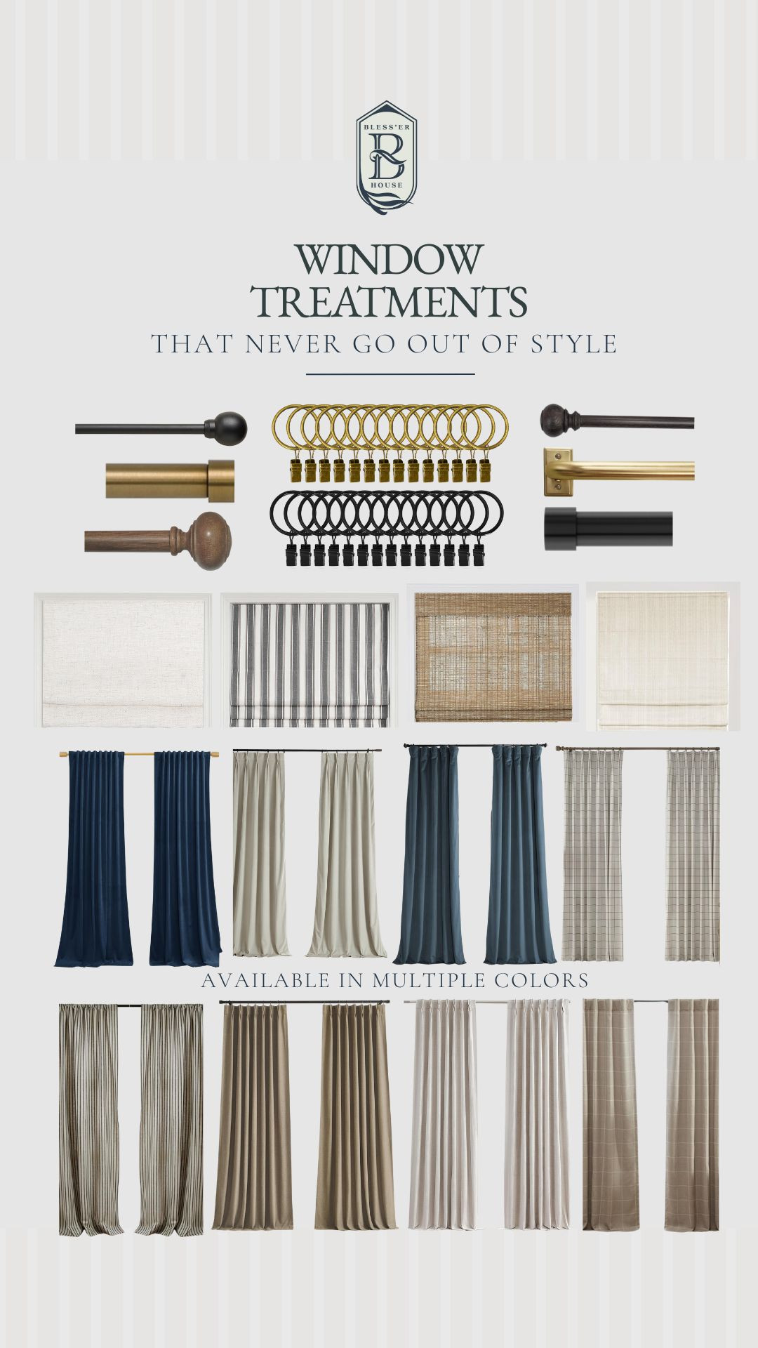 Timeless window treatments that never go out of style! Whether you love the elegance of pinch pleat drapes, the warmth of woven shades, or the sophistication of brass hardware, these classic styles will elevate any space.


window treatments timeless I classic window treatments I traditional window coverings I neutral curtains I elegant window panels I linen curtains I blackout drapes I woven shades I striped curtains I sheer curtains I pinch pleat drapes I brass curtain rods I black curtain rods I gold curtain rods I wooden curtain rods I window hardware I classic curtain styles I luxury window treatments I textured curtains I floor length curtains I blackout window treatments I woven wood shades I roman shades I pleated drapes I timeless home decor I neutral home styling I best curtains for home I modern classic curtains I grandmillennial curtains I traditional home decor I designer window treatments 


#LTKHome