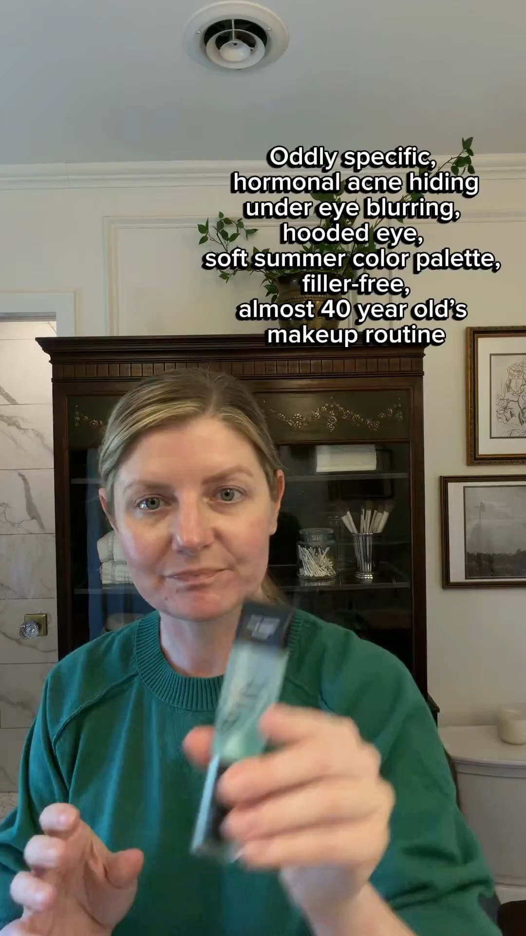 Oddly specific hormonal acne hiding, under eye circle blurring, hooded eye, soft summer color palette, filler-free, mature skin makeup routine  

#LTKBeauty