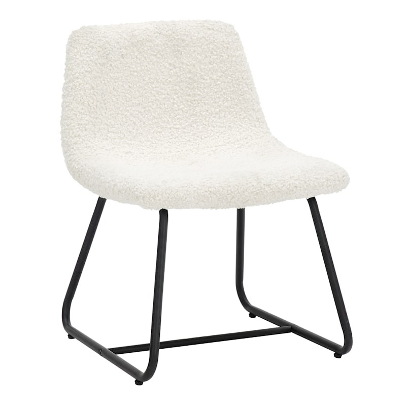 Tiny Dreamers Drake Kids Chair, White Sherpa | At Home
