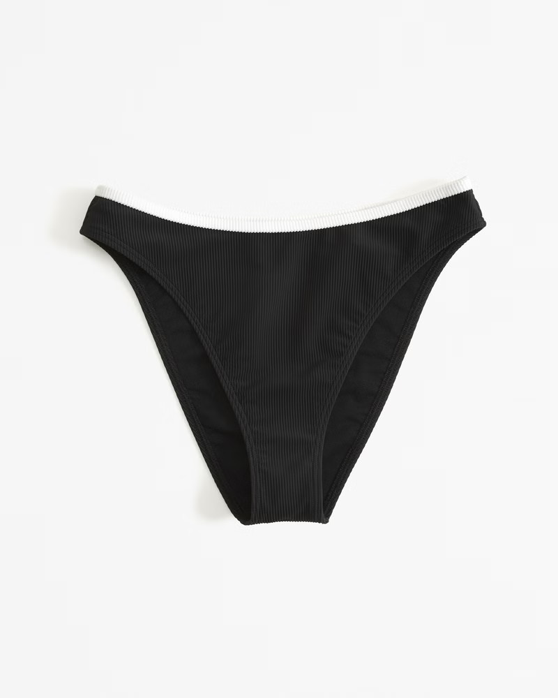 Women's Mid-Rise High-Leg Moderate Bottom | Women's Swimwear | Abercrombie.com | Abercrombie & Fitch (US)