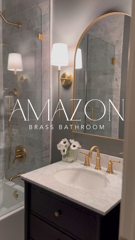 Brass/gold bathroom fixtures that match 🙌🏼 And all from Amazon! Anyone who has picked out bathroom finishes knows how hard it is to match brushed gold/antique brass tones, and these all go so well together!

#LTKhome #LTKstyletip #LTKfindsunder50