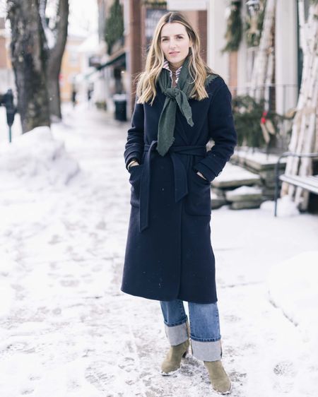 Preppy winter outfit inspo! Love a navy wool coat to stay warm and chic  

#LTKSeasonal #LTKstyletip