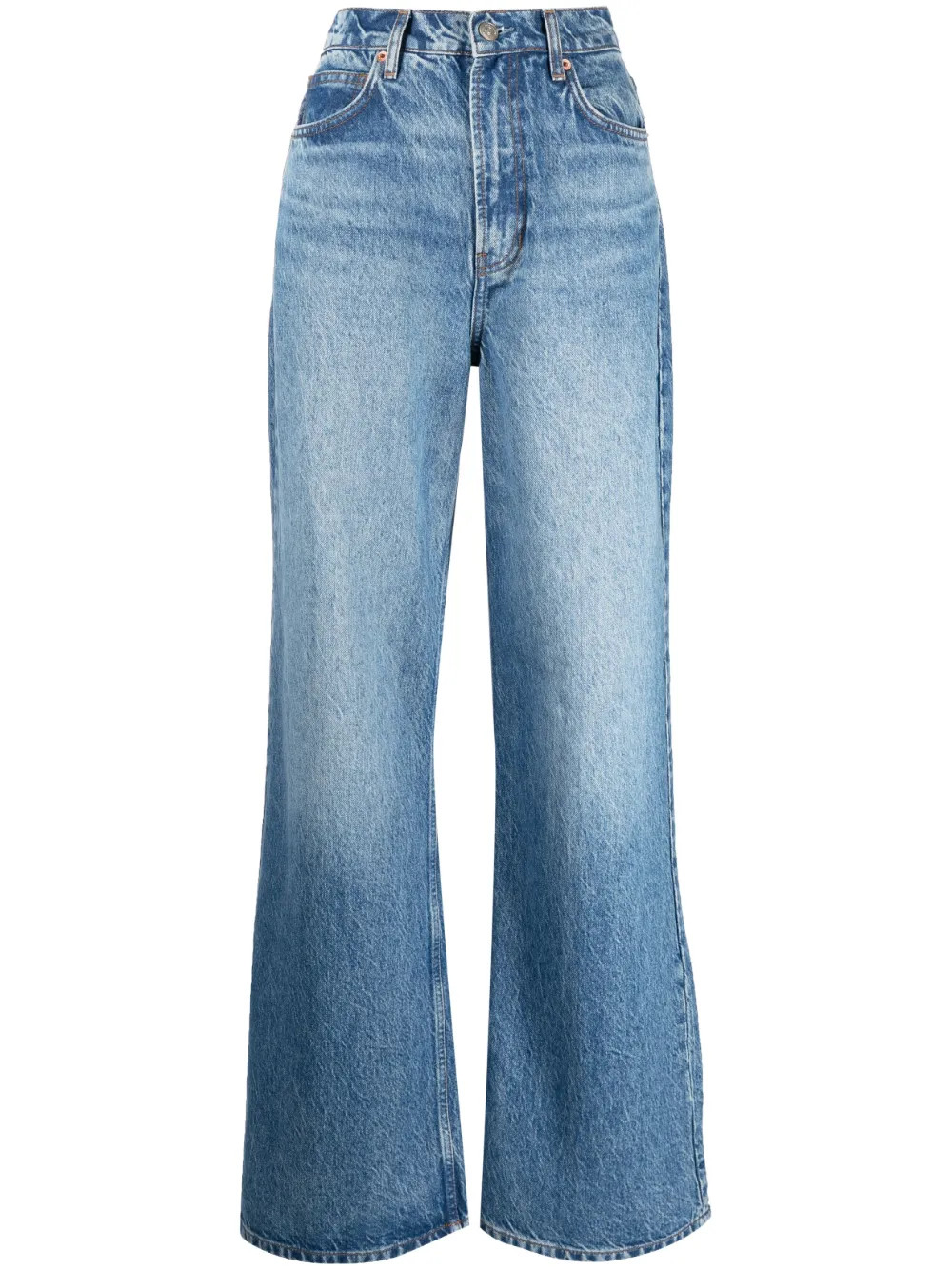 Reformation Cary high-rise wide-leg Jeans | Blue | FARFETCH | Farfetch Global