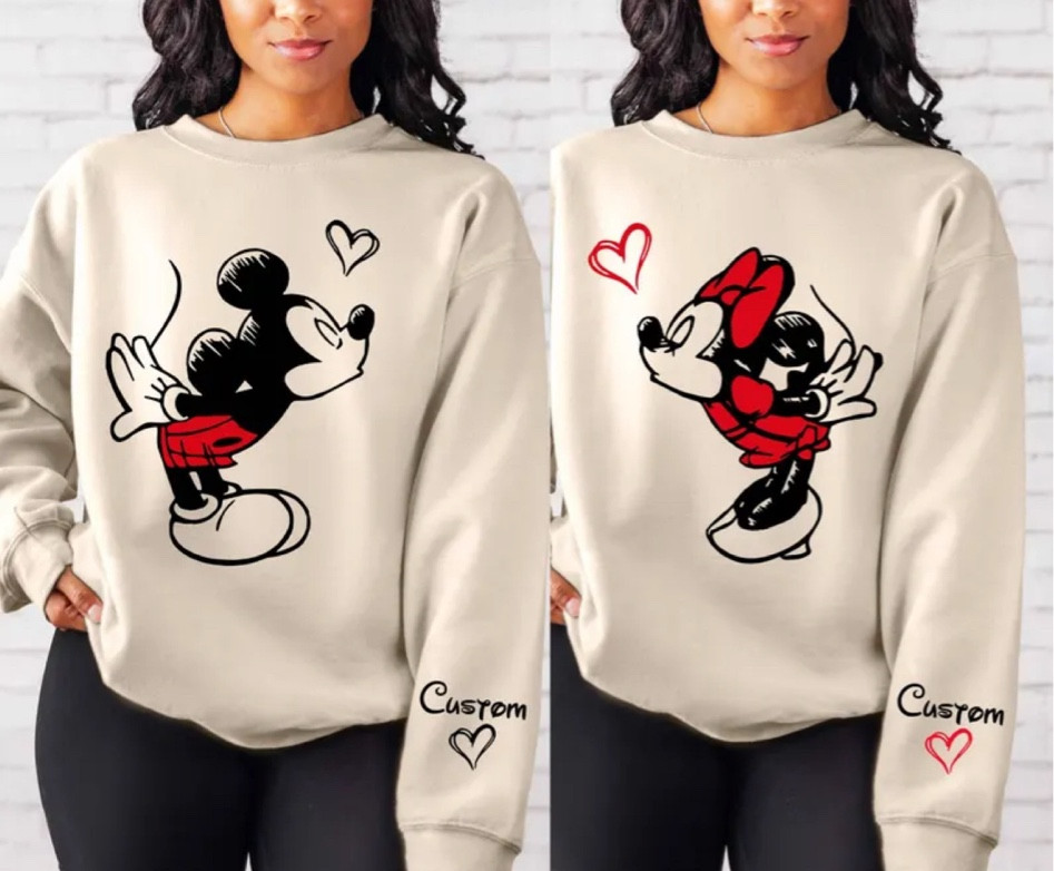 Personalized Lover Mickey and Minnie Sweatshirt, Valentine Gift Sweatshirt,Disney Couple Disney Matching Sweater,Disney Lover Valentines Day

#LTKSeasonal #LTKMostLoved #LTKStyleTip