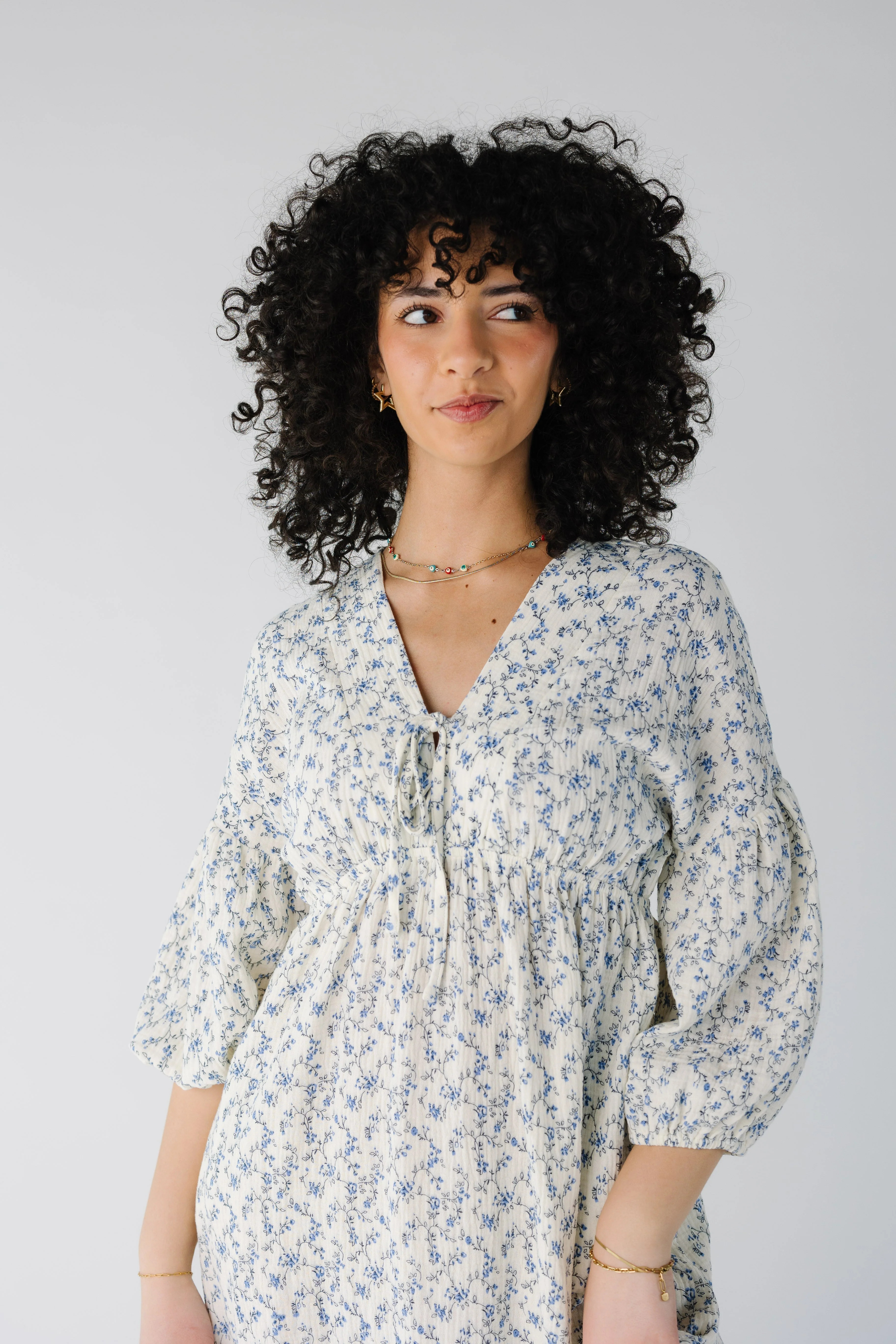 Brass & Roe Ditsy Gauze Tie Front Dress | Called To Surf