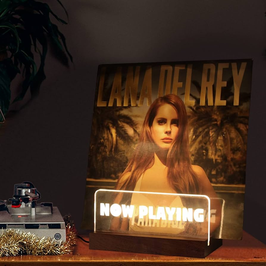 POSVIU Now Playing Vinyl Record Stand - LED Lighting Display, Solid Walnut & Acrylic,Vinyl Record... | Amazon (US)