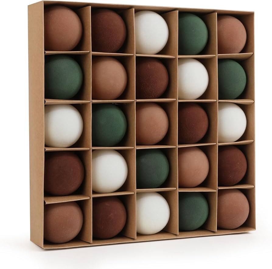 25 Pcs Velvet Ornaments Christmas Balls, 4 Colors 2.36 Inch Shatterproof Flocked Velvet Christmas... | Amazon (US)