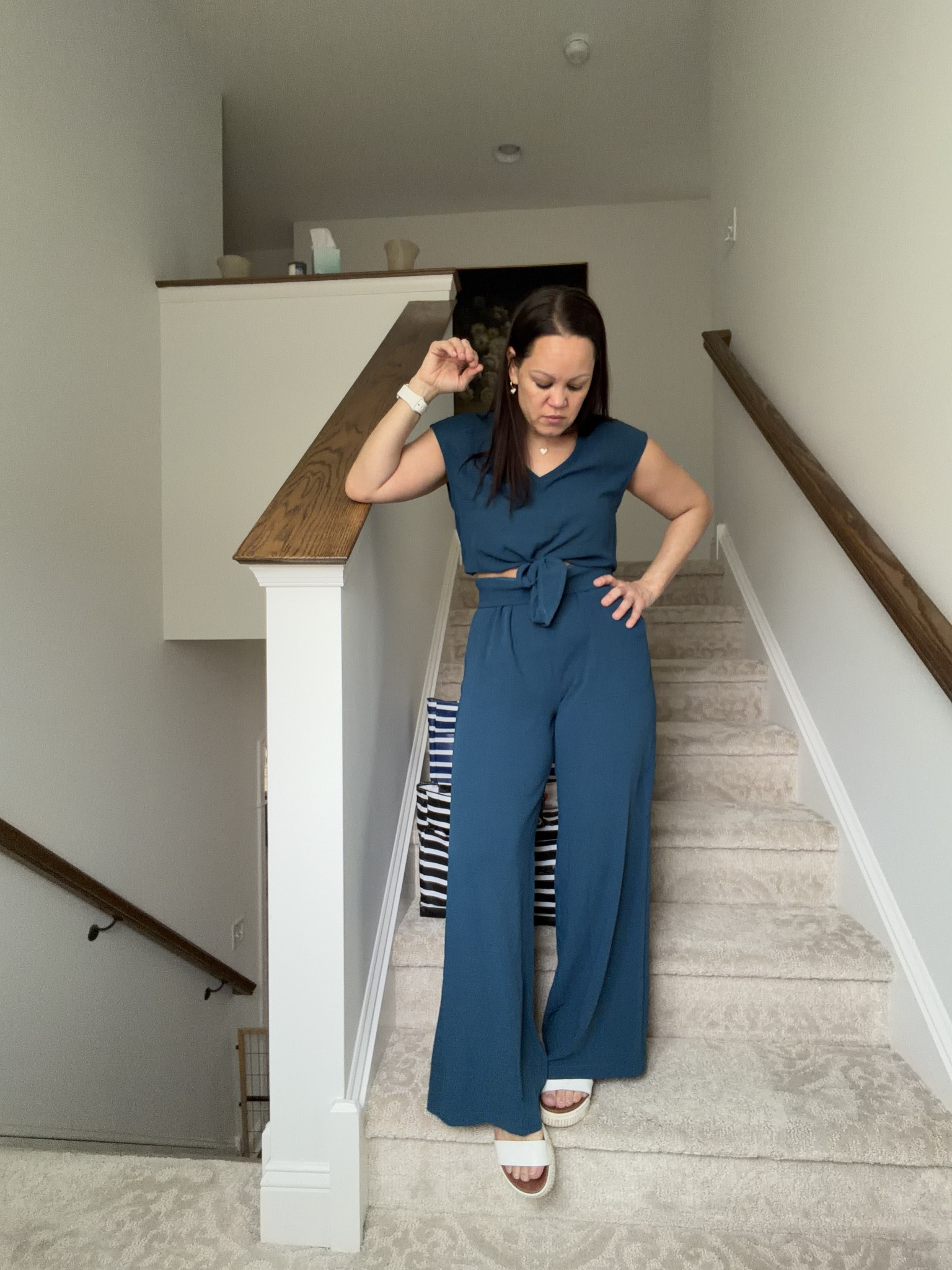 Amazon find and I’m obsessed 💙 This teal wide leg 2-piece set is so flattering, lightweight, and perfect for spring and summer. The tie waist gives it shape and the flowy pants make it super comfortable.

Easy to dress up with wedges or keep casual with sandals. Such a good affordable find!

#AmazonFashion #LTKStyle #AffordableFashion

#LTKPetite #LTKgrwm #LTKootd