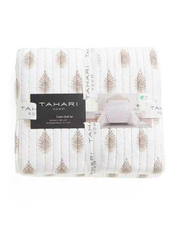 Arlyce Foulard With Rice Stitch Quilt Set | TJ Maxx