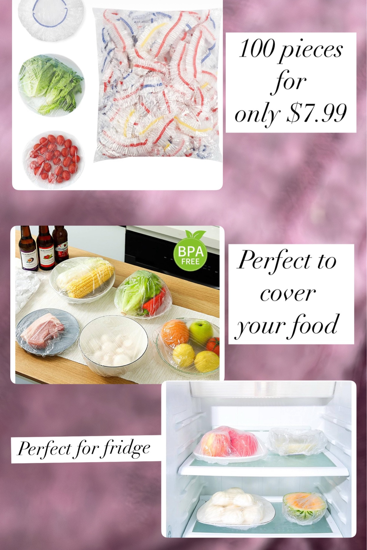 Plastic bags , perfect for covering your food 

#LTKParties #LTKHome #LTKFamily