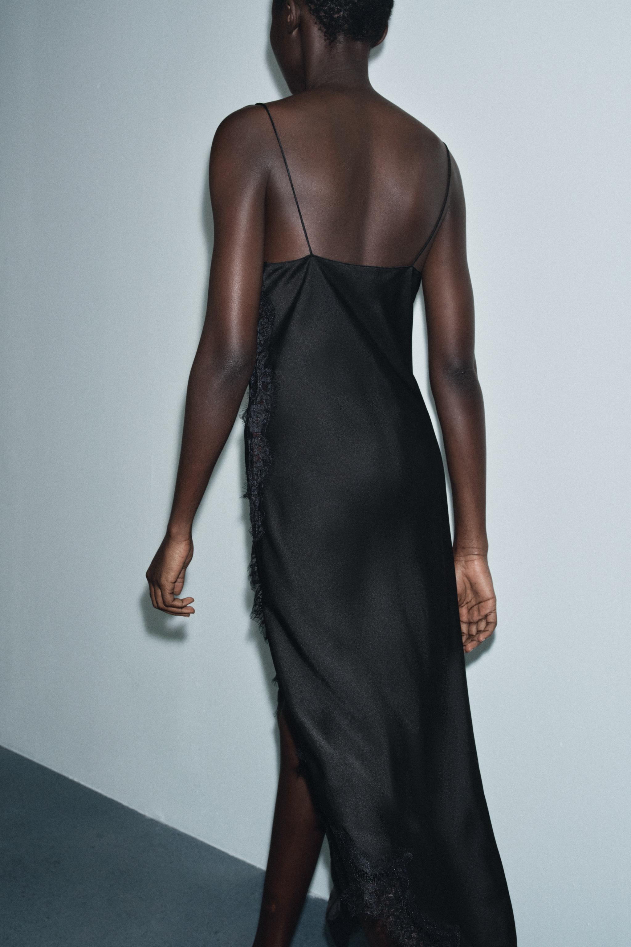 SATIN LACE DRESS ZW COLLECTION | Zara US