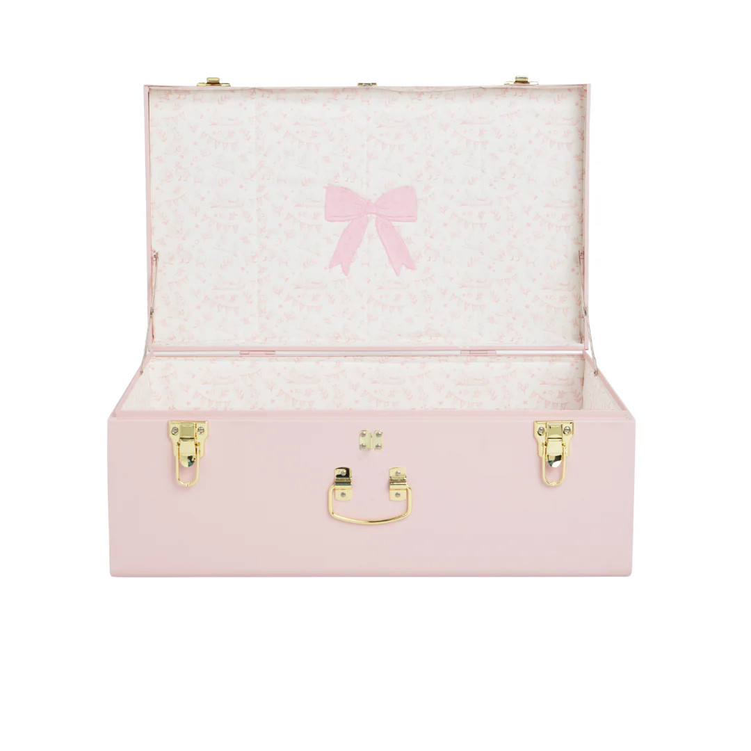 Quick Ship Pink Bow Grand Baby Trunk | Petite Keep, LLC