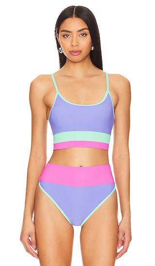 Eva Bikini Top in High Tide Colorblock | Revolve Clothing (Global)