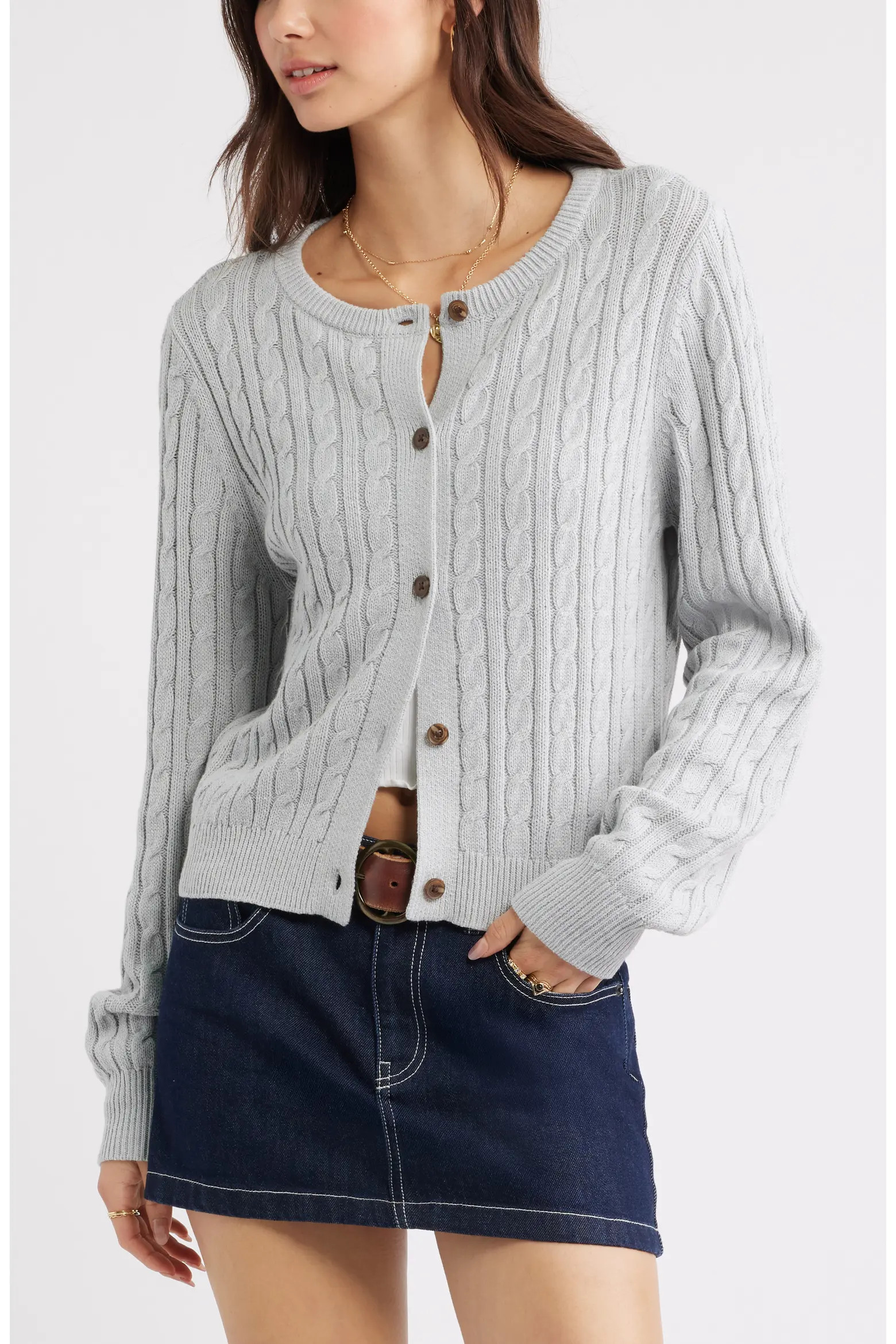 Button Front Cotton Blend Cardigan (Women) | Nordstrom | Nordstrom