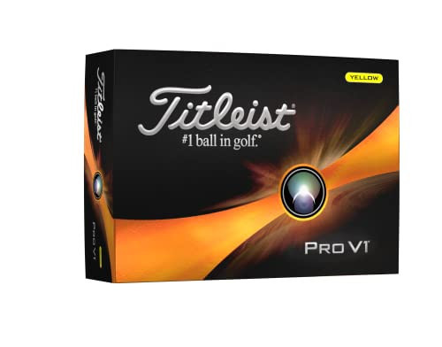 TITLEIST 2023 Pro V1 Golf Ball, Yellow | Amazon (UK)