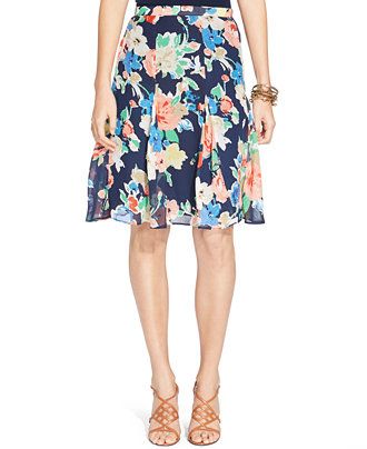 Lauren Ralph Lauren Floral-Print Skirt | Macys (US)