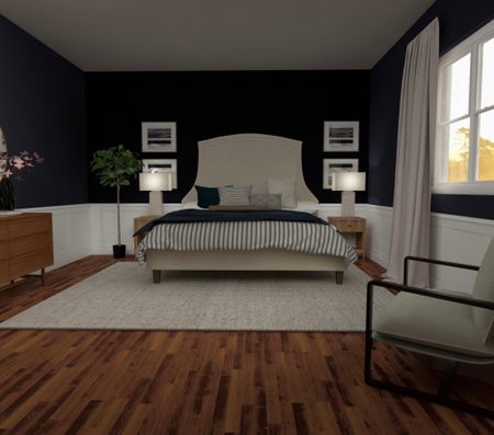 Two-Tone Rustic Master Bedroom