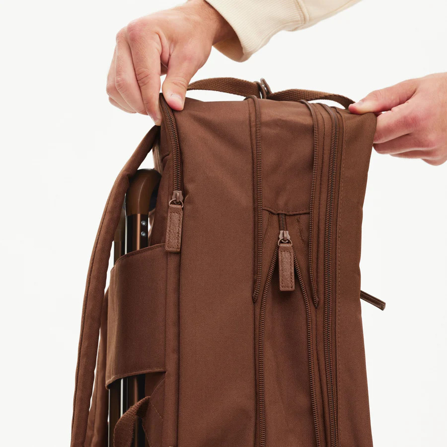 BÉIS 'The Expandable Backpack' in Olive - Green Expandable Backpack For Work & Travel | BEIS