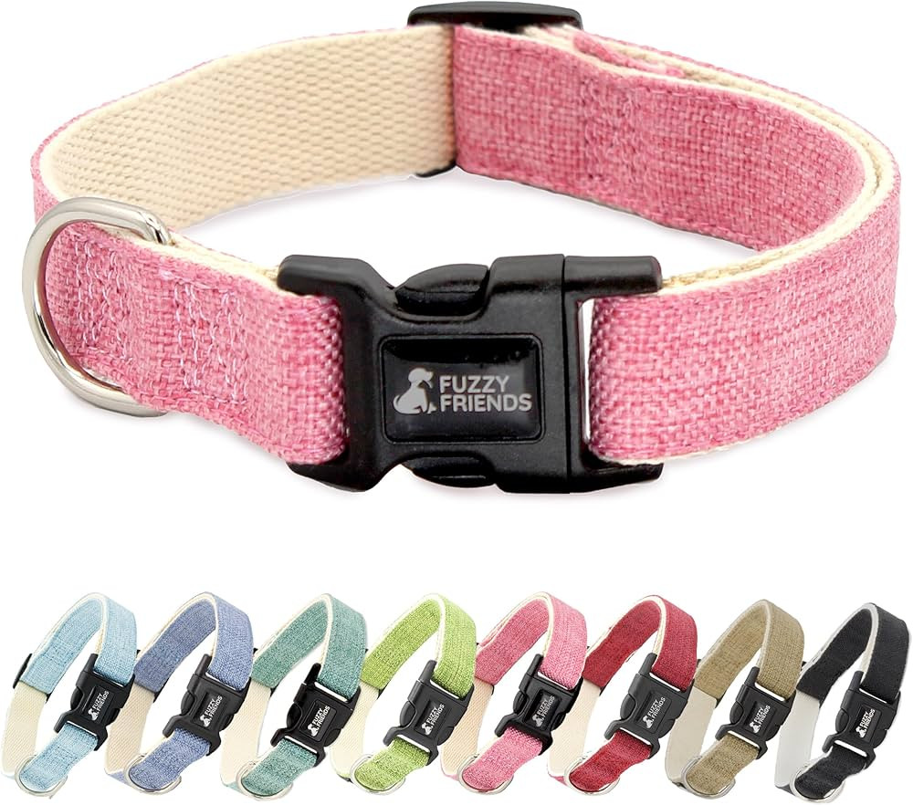 Rose Hemp Dog Collar - Hypoallergenic Dog Collar - Comfortable for Sensitive Skin or Allergies wi... | Amazon (US)