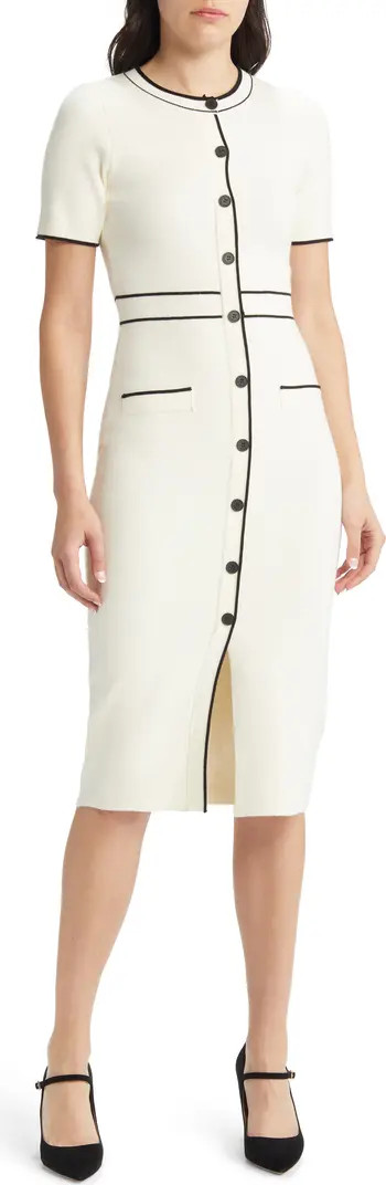 Button Front Midi Sweater Dress | Nordstrom