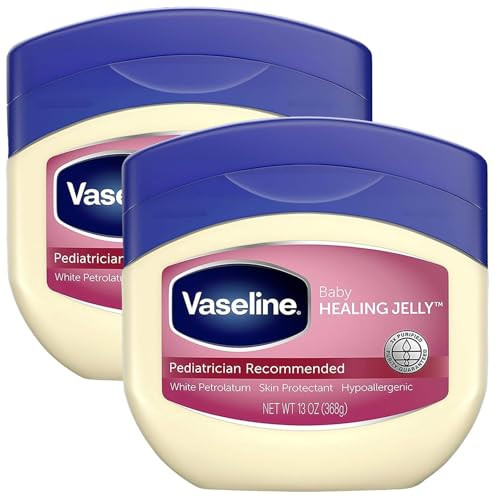 Vaseline Healing Jelly Baby, 2-Pack – Hypoallergenic Moisturizer for Baby Care, Diaper Rash, Sensitive and Dry Skin, Baby Powder Scent, 13 Oz Ea | Amazon (US)