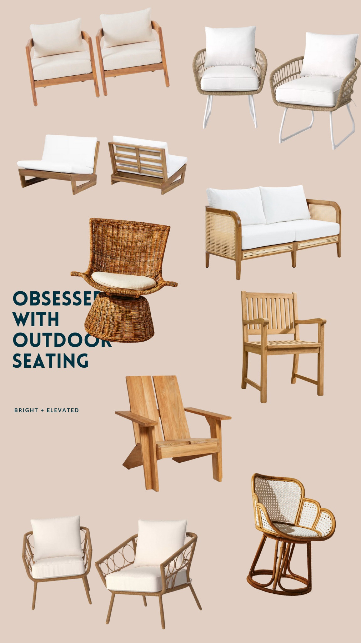 Outdoor furniture, chairs, loveseat, rattan, wicker, Adirondack 

#LTKSeasonal #LTKhome