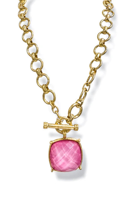 Courtney Pink Statement Necklace | The Willow Tree