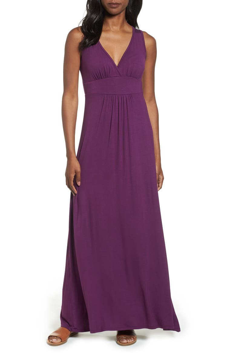 V-Neck Jersey Maxi Dress | Nordstrom