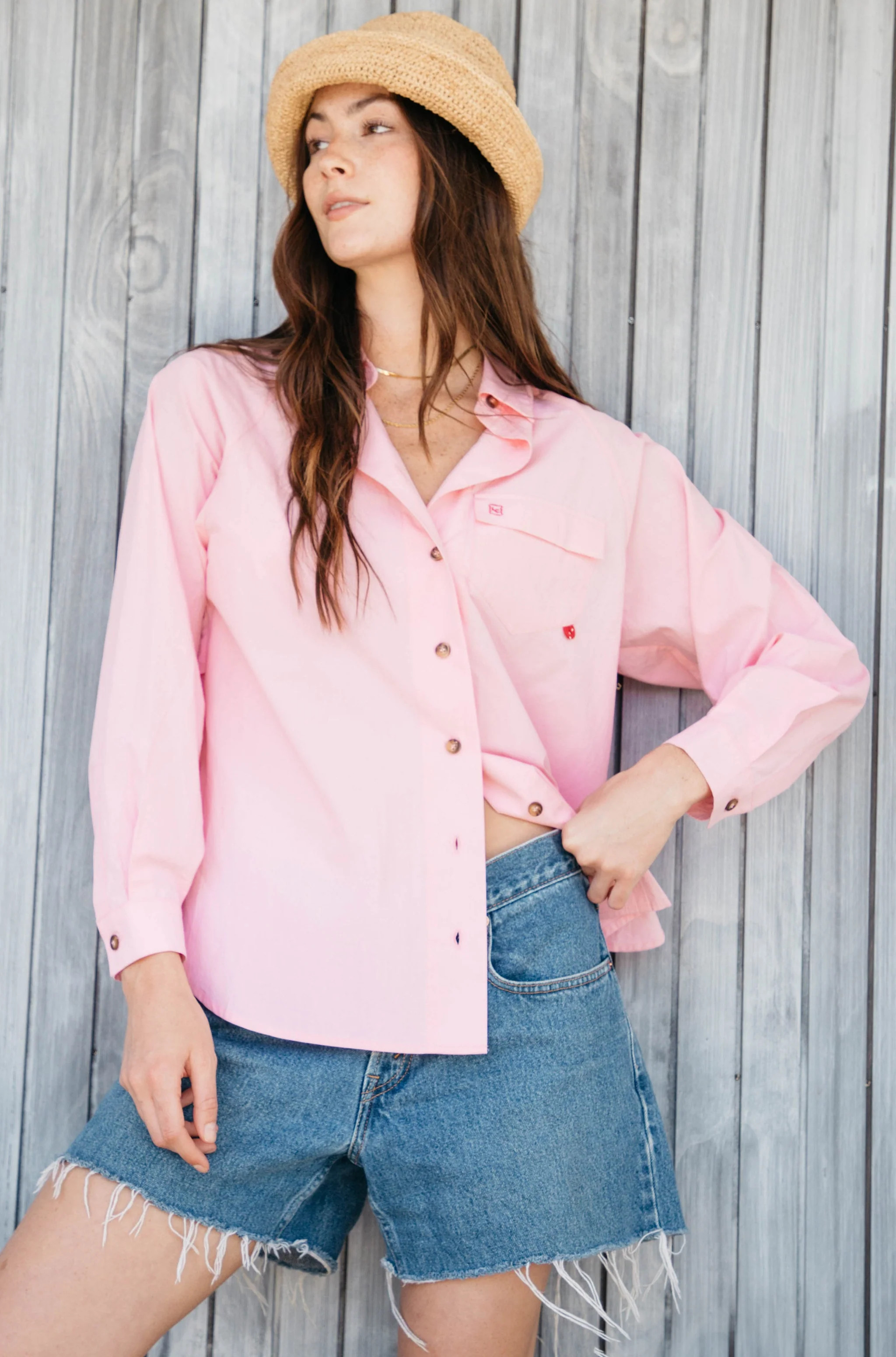 Women's Fishing Shirt in Pink by Lady Captain | Lady Captain