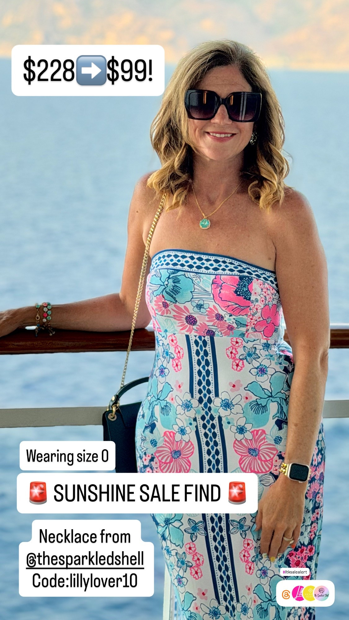 Maxi Dress 

☀️ SUNSHINE SALE MUST-HAVE! ☀️

This gorgeous Lilly Pulitzer Noa Maxi Dress is going from $228 → just $99! 🎉💕

I wore this beauty on our cruise and felt absolutely fantastic in it. It’s one of those dresses that makes an outfit all on its own — beautiful print, flattering fit and such an easy piece for so many occasions.

🌴 Resort vacations
🚢 Cruise dinners
🥂 Date nights
💐 Special occasions
☀️ Warm-weather getaways

I’m wearing a SIZE 0.

At under $100, this is one of the Sunshine Sale dresses I would grab quickly if you’ve had your eye on it!

Originally $228 | SALE $99

#LillyPulitzer #LillyPulitzerStyle #LillyPulitzerSale #SunshineSale #SunshineSaleFind #LTKSaleAlert #LTKStyleTip #SaleFind #MaxiDress #VacationStyle #ResortWear #CruiseStyle #ColorfulStyle #LillyLover

Lilly Pulitzer Sunshine Sale, Lilly Pulitzer sale, Lilly Pulitzer dress sale, Lilly Pulitzer $99 dress, Lilly Pulitzer maxi dress, strapless maxi dress, floral maxi dress, colorful maxi dress, resort wear dress, vacation dress, cruise outfit, cruise dinner outfit, tropical vacation style, summer maxi dress, Lilly Pulitzer size 0, designer sale finds, Sunshine Sale finds, Lilly Pulitzer deals, resort vacation outfit, colorful summer dress, beach vacation dress, cruise style

#LTKTravel #LTKOver40 #LTKSaleAlert