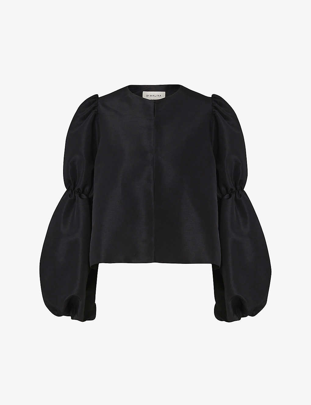 Zoey balloon-sleeve satin blouse | Selfridges