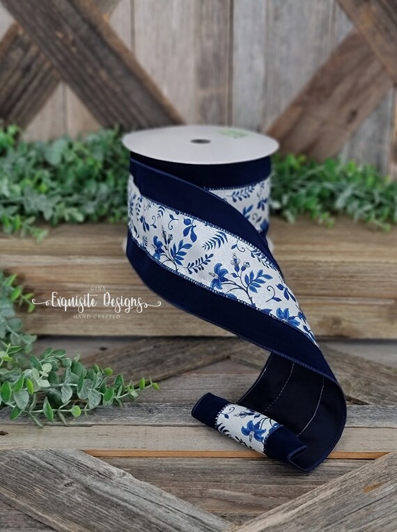 10 Yards 4 Inch Wired Ribbon Floral Ribbon Wired Ribbon | Etsy | Etsy (US)