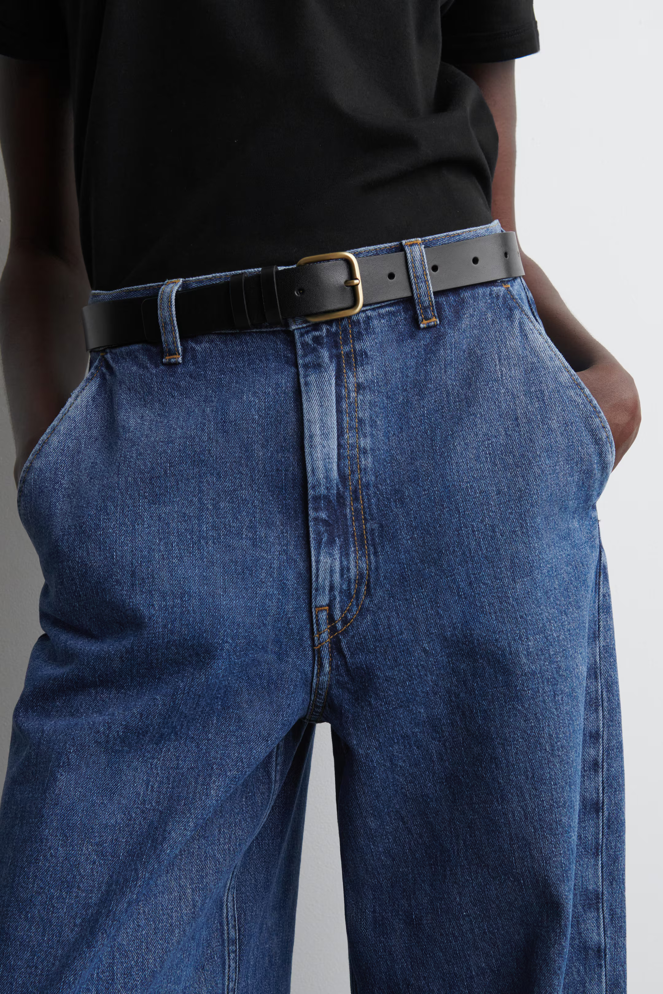 WIDE-LEG DENIM TROUSERS - BLUE | COS | COS UK