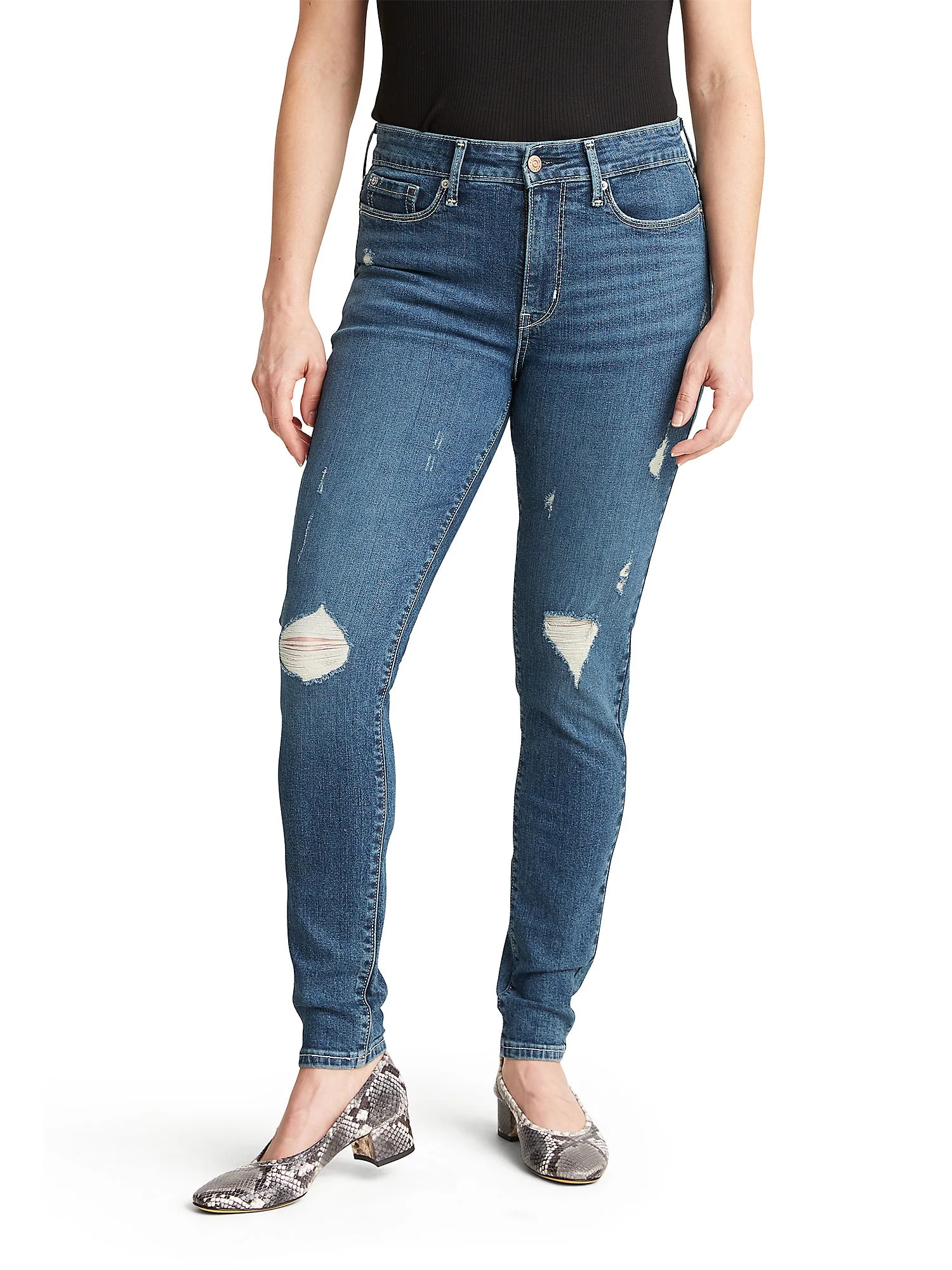 Signature by Levi Strauss & Co. Women's High Rise Skinny Jeans | Walmart (US)